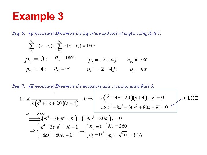 Example 3 Step 6: (If necessary) Determine the departure and arrival angles using Rule