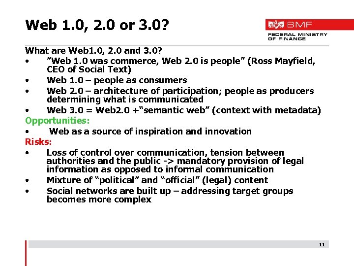 Web 1. 0, 2. 0 or 3. 0? What are Web 1. 0, 2.
