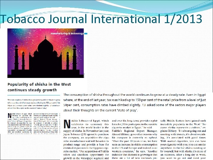 Tobacco Journal International 1/2013 