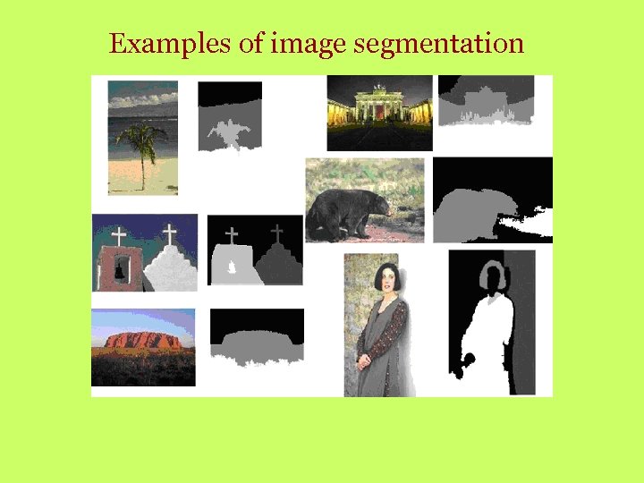 Examples of image segmentation . 