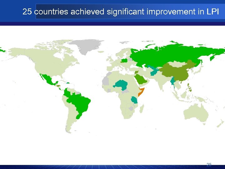 25 countries achieved significant improvement in LPI 25 