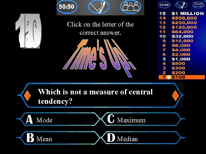 Click on the letter of the correct answer. Which is not a measure of