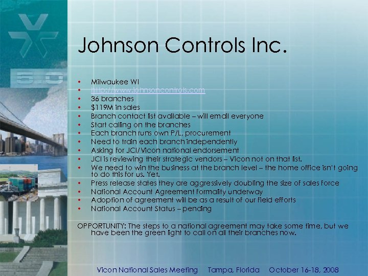 Johnson Controls Inc. • • • • Milwaukee WI http: //www. johnsoncontrols. com 36