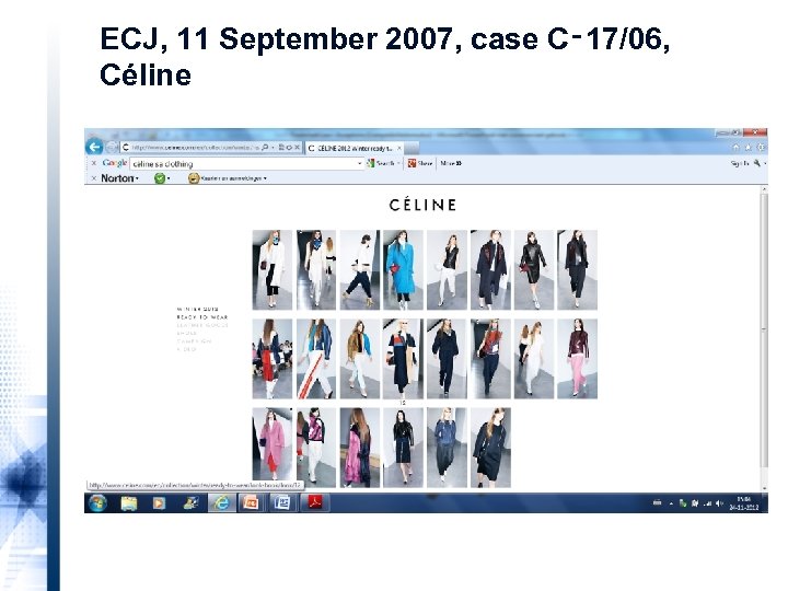 ECJ, 11 September 2007, case C‑ 17/06, Céline 