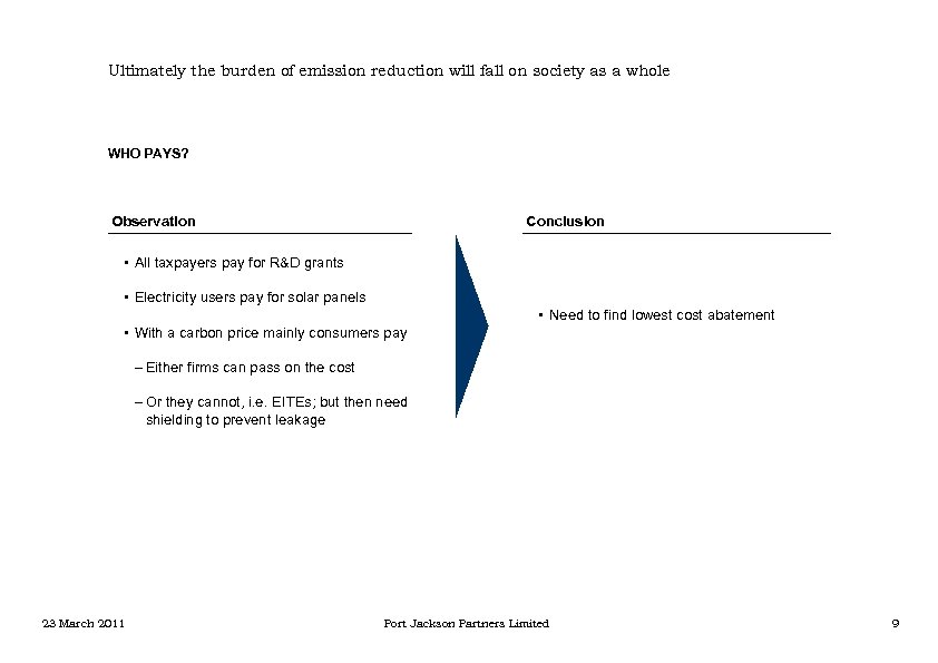 Ultimately the burden of emission reduction will fall on society as a whole WHO
