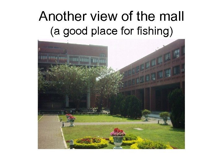 Another view of the mall (a good place for fishing) 