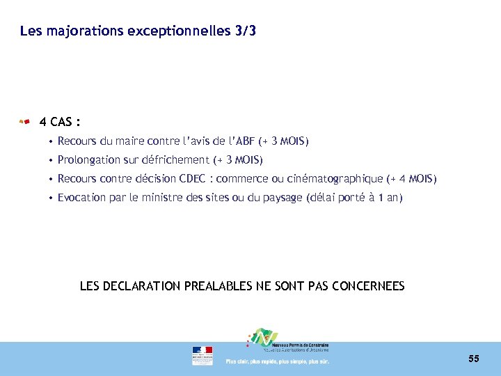 Les majorations exceptionnelles 3/3 4 CAS : • Recours du maire contre l’avis de