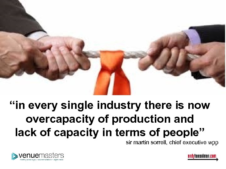 “in every single industry there is now overcapacity of production and lack of capacity