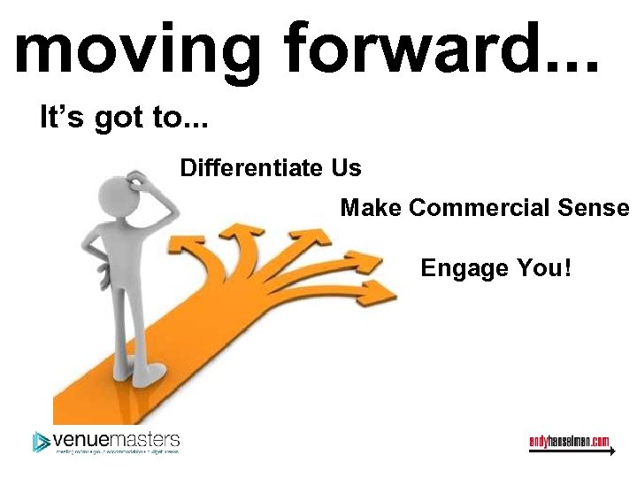 moving forward. . . It’s got to. . . Differentiate Us Make Commercial Sense