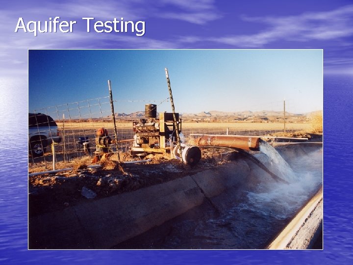 Aquifer Testing 