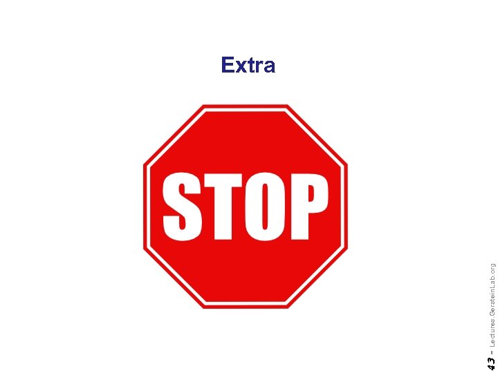 43 - Lectures. Gerstein. Lab. org Extra 