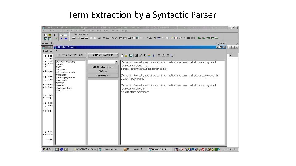 Term Extraction by a Syntactic Parser 