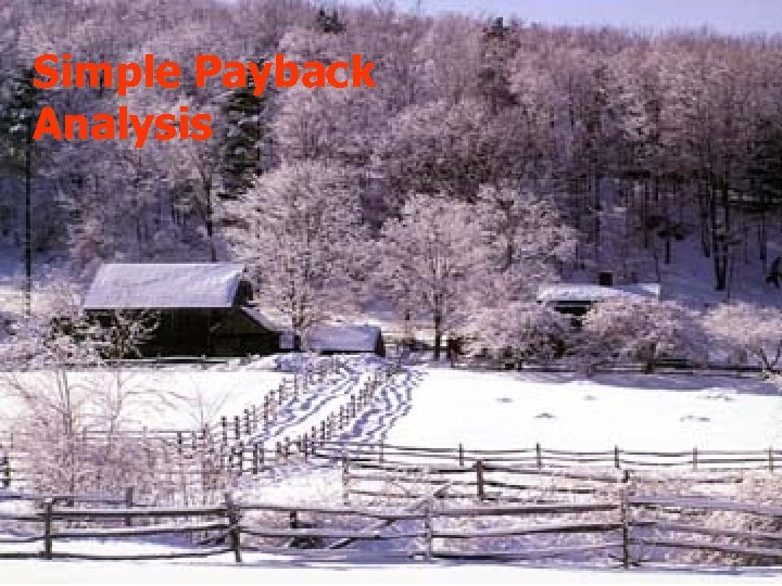 Simple Payback Analysis 