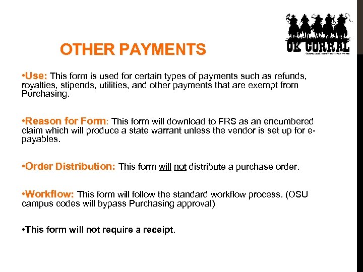 OTHER PAYMENTS • Use: This form is used for certain types of payments such