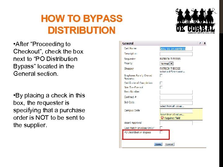 HOW TO BYPASS DISTRIBUTION • After “Proceeding to Checkout”, check the box next to