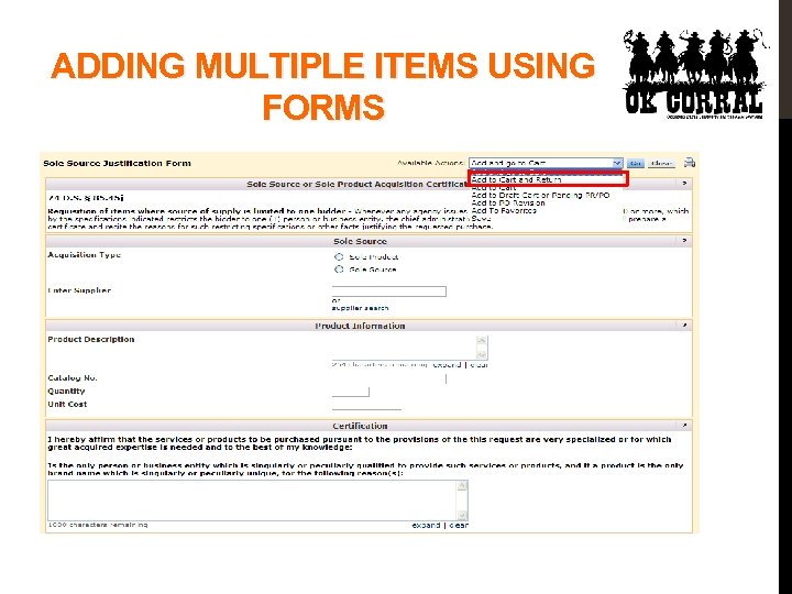 ADDING MULTIPLE ITEMS USING FORMS 
