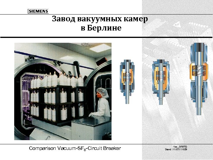 Завод вакуумных камер в Берлине Comparison Vacuum-SF 6 -Circuit Breaker Vac_SF 6/TG Stand. 11.