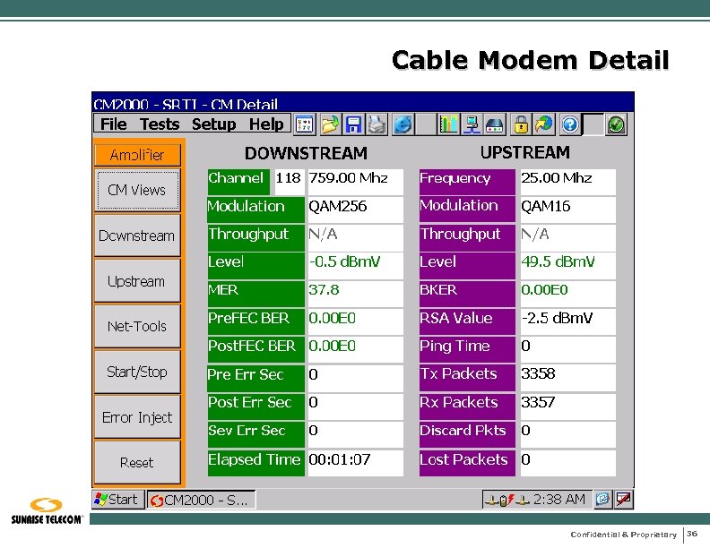 Cable Modem Detail Confidential & Proprietary 36 