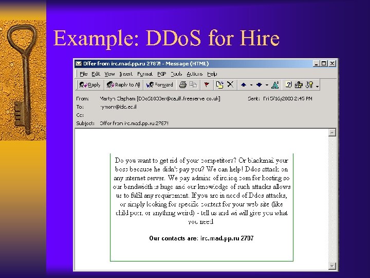 Example: DDo. S for Hire 