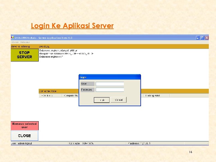 Login Ke Aplikasi Server 16 
