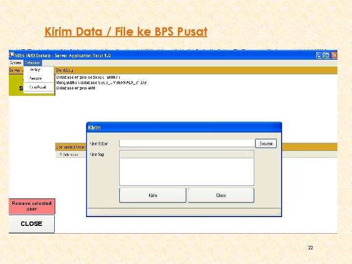 Kirim Data / File ke BPS Pusat 22 