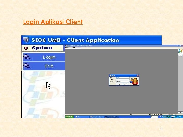 Login Aplikasi Client 26 