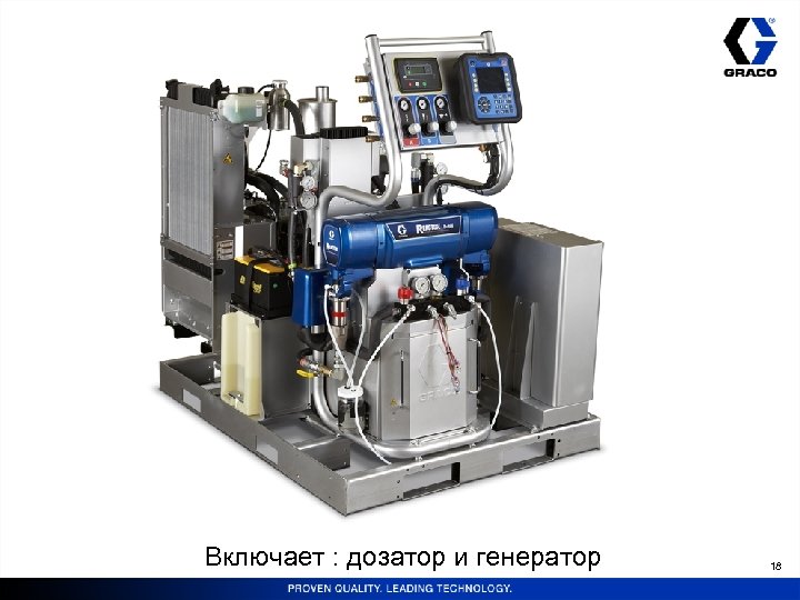 Включает : дозатор и генератор 18 