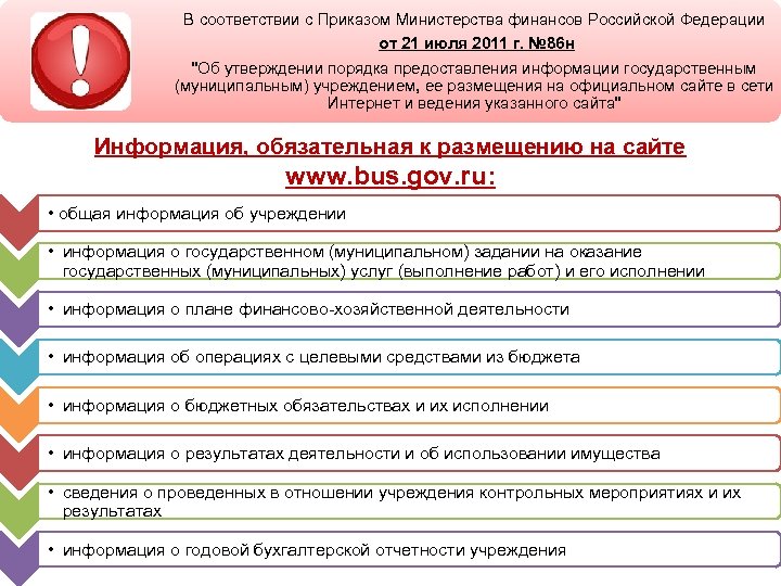 В соответствии с Приказом Министерства финансов Российской Федерации от 21 июля 2011 г. №