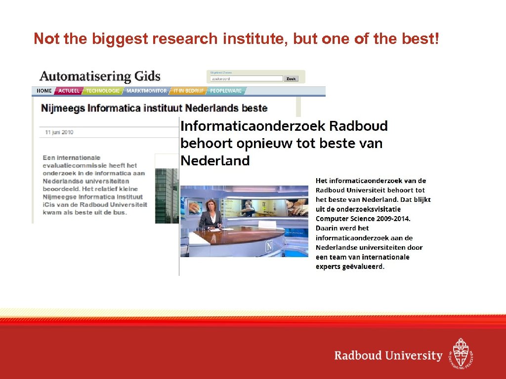 Not the biggest research institute, but one of the best! 