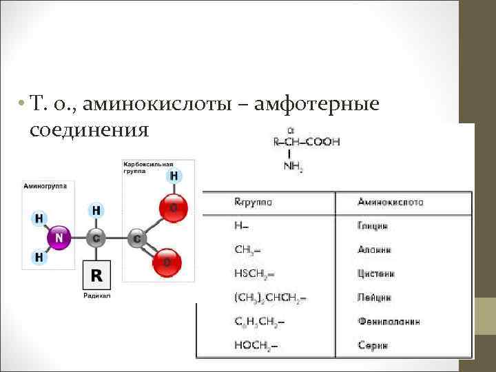  • Т. о. , аминокислоты – амфотерные соединения 