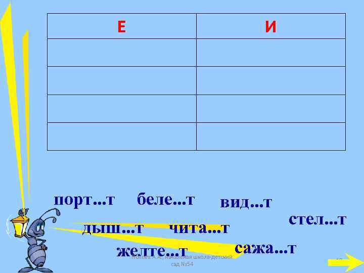 Е порт. . . т И беле. . . т вид. . . т