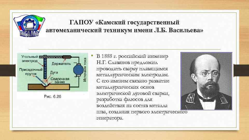 ГАПОУ «Камский государственный автомеханический техникум имени Л. Б. Васильева» • В 1888 г. российский