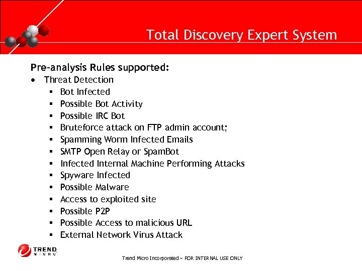 RUNNING HEADER, 14 PT. , ALL CAPS, Line Spacing=1 line Total Discovery Expert System