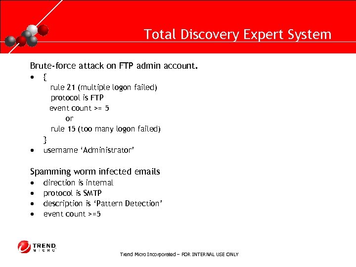 RUNNING HEADER, 14 PT. , ALL CAPS, Line Spacing=1 line Total Discovery Expert System