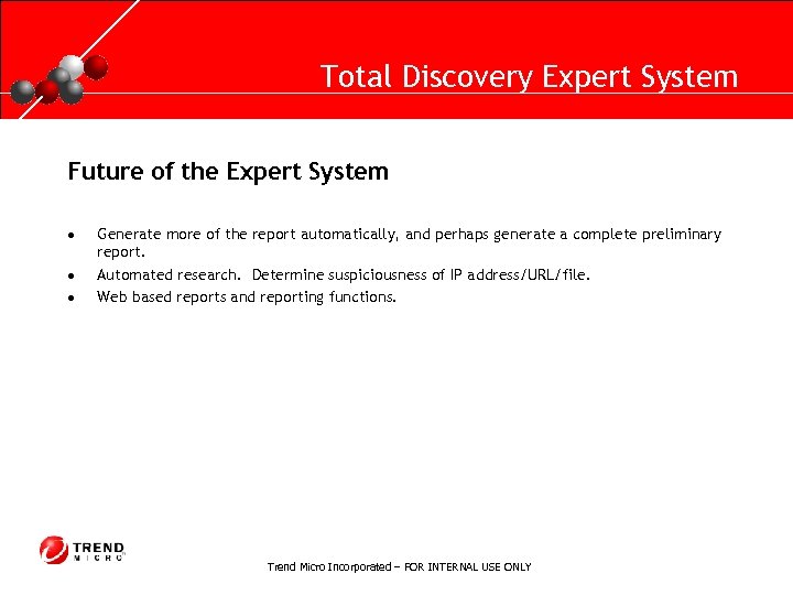 RUNNING HEADER, 14 PT. , ALL CAPS, Line Spacing=1 line Total Discovery Expert System