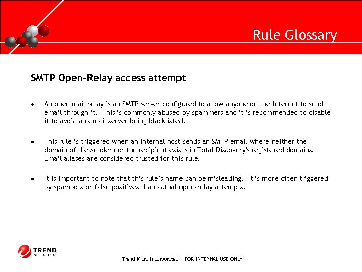 RUNNING HEADER, 14 PT. , ALL CAPS, Line Spacing=1 line Rule Glossary SMTP Open-Relay