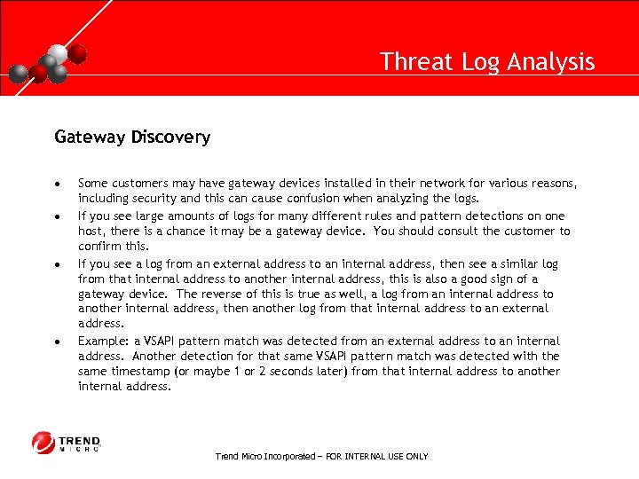 RUNNING HEADER, 14 PT. , ALL CAPS, Line Spacing=1 line Threat Log Analysis Gateway