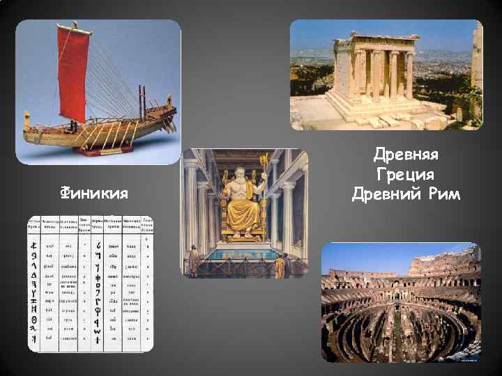 Финикия Древняя Греция Древний Рим 