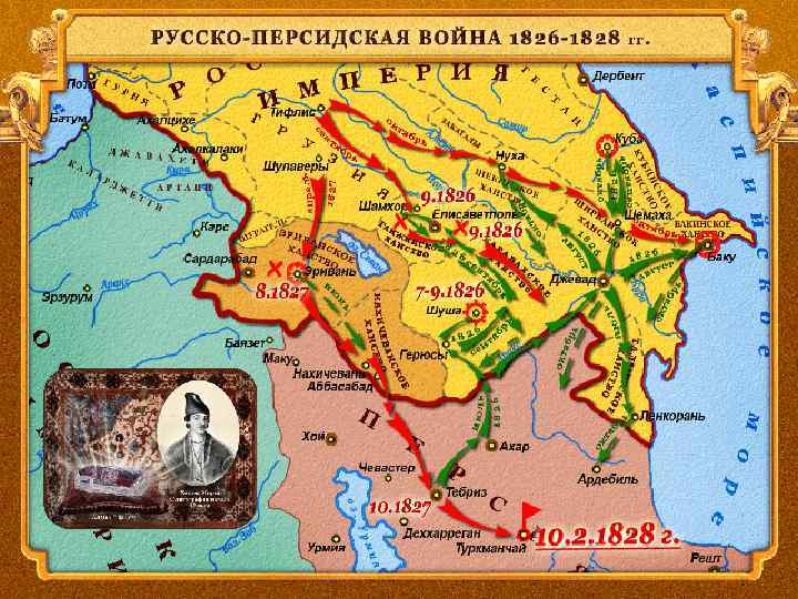 Русско иранская война 1826 1828 карта егэ