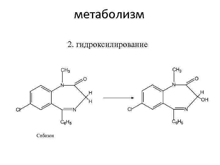 метаболизм 2. гидроксилирование 