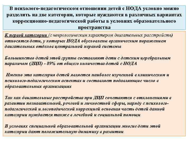 Дайте определение дети с нода. Категории детей с нода. Педагогические отношения это категория. Специальные образовательные условия для детей с нода в таблице. Особые образовательные потребности детей с нода.