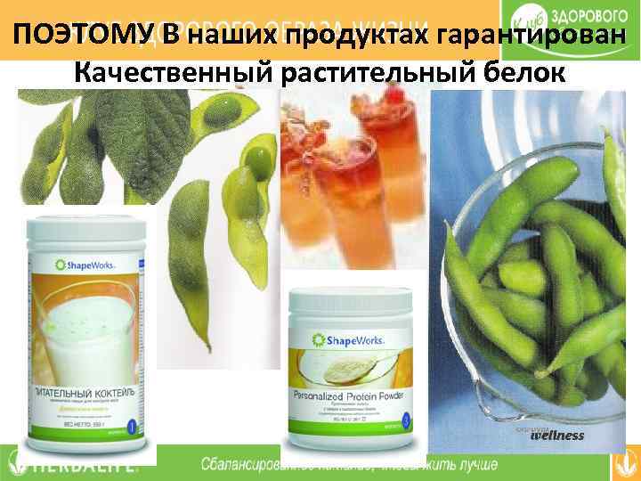 ПОЭТОМУ В наших продуктах гарантирован Качественный растительный белок 