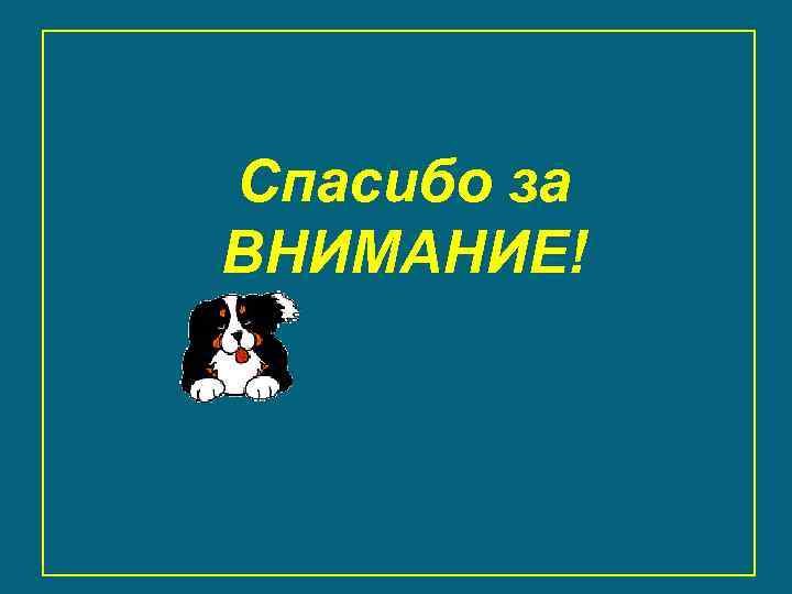 Спасибо за ВНИМАНИЕ! 