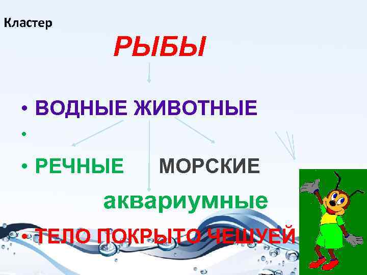 Кластер РЫБЫ • ВОДНЫЕ ЖИВОТНЫЕ • • РЕЧНЫЕ МОРСКИЕ аквариумные • ТЕЛО ПОКРЫТО ЧЕШУЕЙ