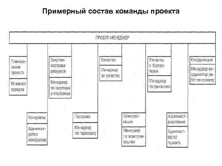 Примерный состав команды проекта 