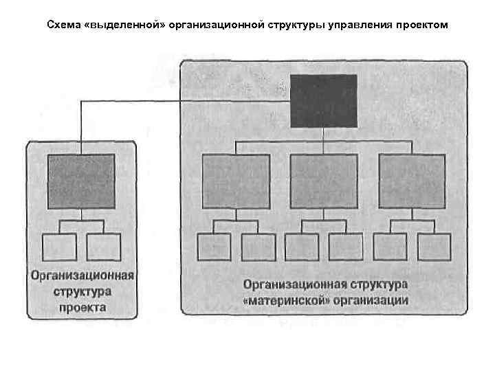 Схема «выделенной» организационной структуры управления проектом 