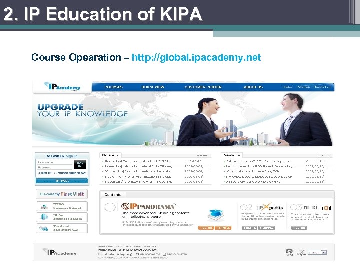 2. IP Education of KIPA Course Opearation – http: //global. ipacademy. net 