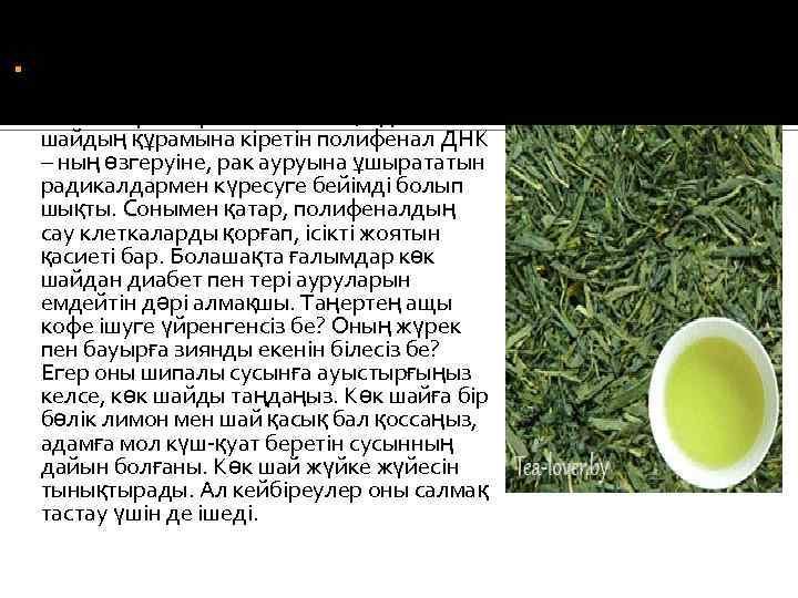  Американдық зерттеушілер көк шайдың адам терісінің өліп бара жатқан клеткаларын тірілтетінін анықтады. Көк