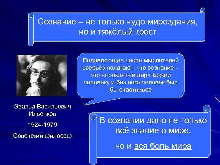 Сознание – не только чудо мироздания, но и тяжёлый крест Подавляющее число мыслителей всерьёз