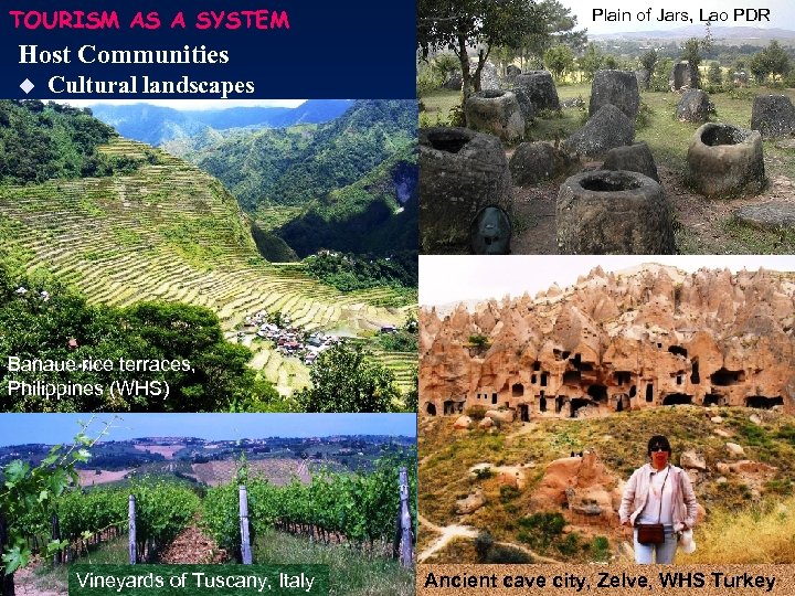 TOURISM AS A SYSTEM Plain of Jars, Lao PDR Host Communities u Cultural landscapes